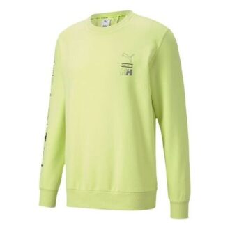 Sudadera unisex de cuello redondo PUMA x Helly Hansen amarilla