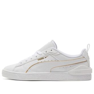 Suede Bloc “Liquid Metal – White Team Gold”
