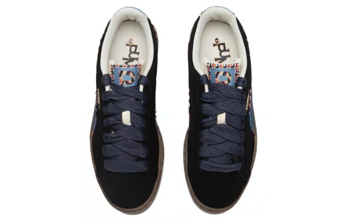 Suede Bz Emb “Negro Azul Marino Mazapán Azul Claro”