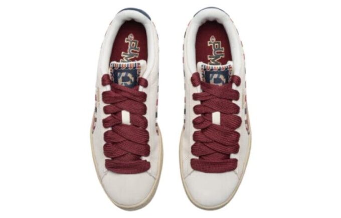 Suede Bz Fringe “blanco rojo azul marino”