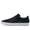 Suede Classic “Costuras expuestas – Negro y blanco”