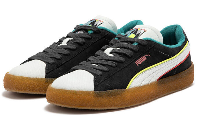 Suede Crepe Stb “Negro Marrón Blanco”