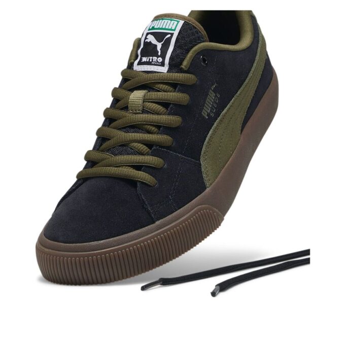 Suede Skate Nitro “Negro Verde Oliva”