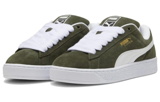Suede XL “Blanco Oliva Oscuro”