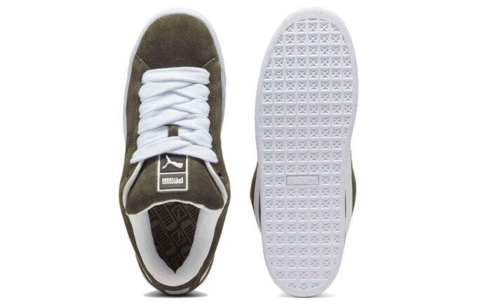 Suede XL “Blanco Oliva Oscuro”