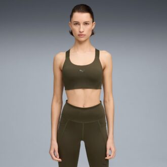 Sujetador deportivo ajustable 4Keeps para mujer, que absorbe la humedad y ofrece un impacto medio.