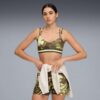 Sujetador deportivo de bajo impacto con cinta floral para mujer, que absorbe la humedad