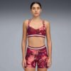 Sujetador deportivo de bajo impacto con cinta floral para mujer, que absorbe la humedad