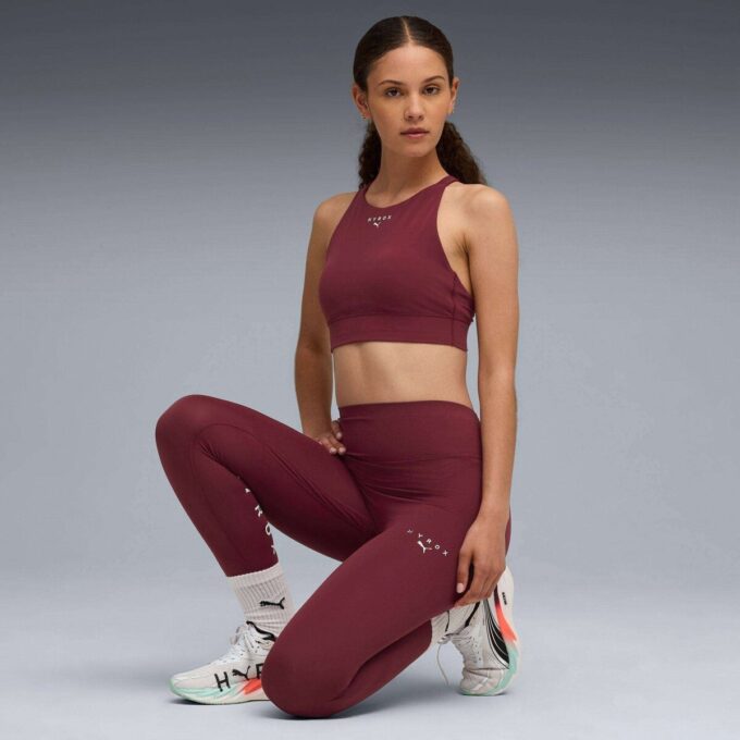 Sujetador deportivo de cuello alto PUMA x HYROX Shapeluxe para mujer, transpirable y de impacto medio