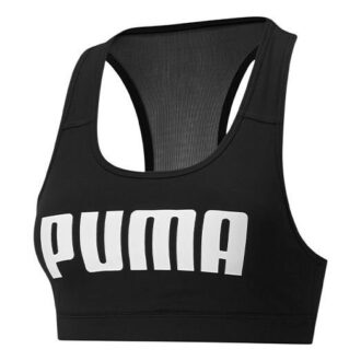 Sujetador deportivo de impacto medio 4Keeps Graphic para mujer, color negro