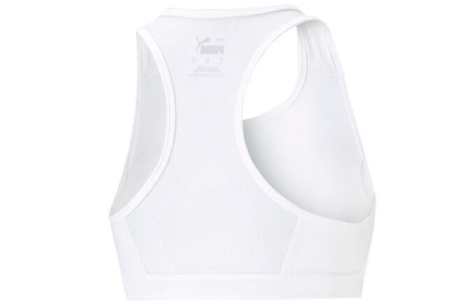 Sujetador deportivo Mid 4Keeps Graphic para mujer, color blanco