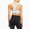 Sujetador deportivo Mid 4Keeps Graphic para mujer, color blanco