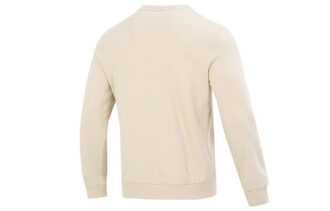 Suéter beige con cuello redondo y logo pequeño de Ess