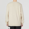 Suéter beige con cuello redondo y logo pequeño de Ess