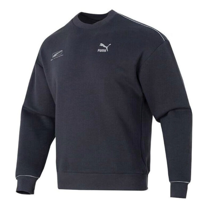 Suéter casual con logo estampado “Azul marino”