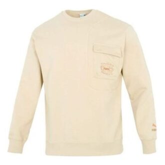 Suéter con cuello redondo y gráfico CC “Beige”