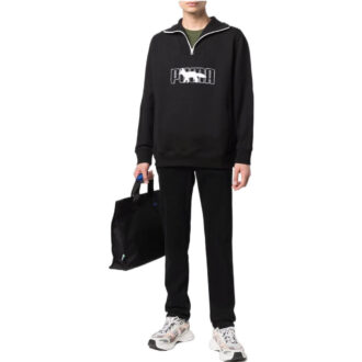 Suéter con media cremallera PUMA x Maison Kitsun “Negro y blanco”