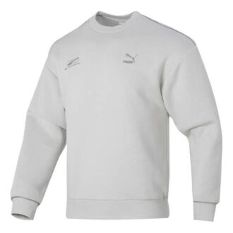 Suéter informal con logo estampado “gris”
