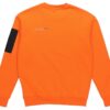 Suéter informal holgado de cuello redondo color naranja llama