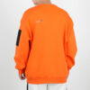 Suéter informal holgado de cuello redondo color naranja llama