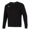 Suéter negro con cuello redondo y logotipo de ESS
