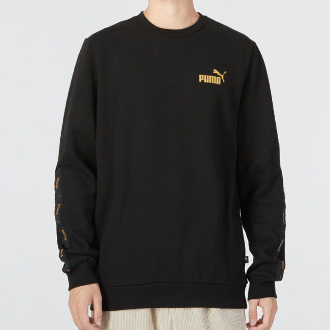 Suéter negro con logotipo metálico de Ess