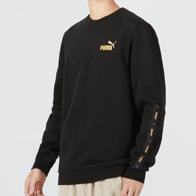 Suéter negro con logotipo metálico de Ess
