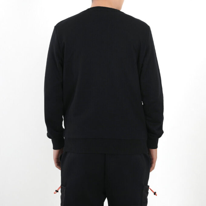 Suéter polar estampado clásico para hombre, negro y dorado