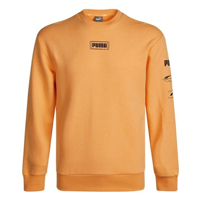 Suéter Rebel Crew de manga larga “Naranja y negro”