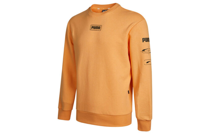 Suéter Rebel Crew de manga larga “Naranja y negro”