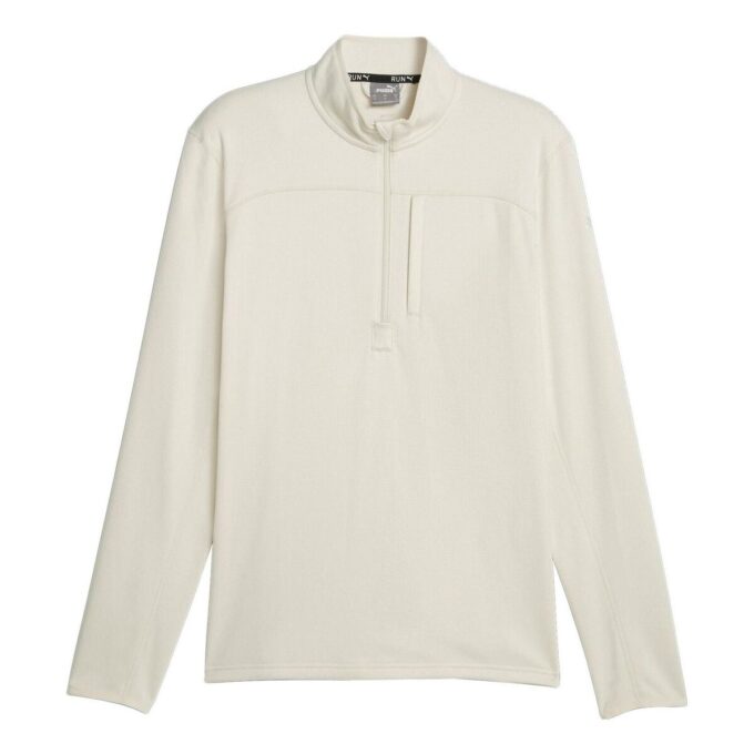 Suéter Run Microfleece con media cremallera “Blanco”