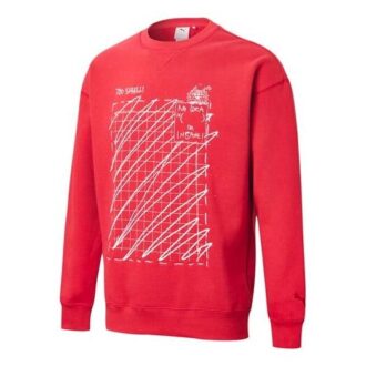 Suéteres de cuello redondo y manga larga con gráficos de PUMA x Michael Lau en rojo