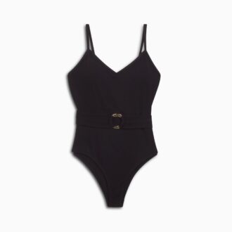 Traje de baño de una pieza con cinturón para mujer Swim