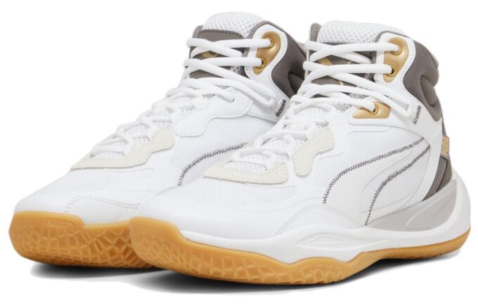 Trofeos Playmaker Pro Mid “Blanco, Gris y Dorado”