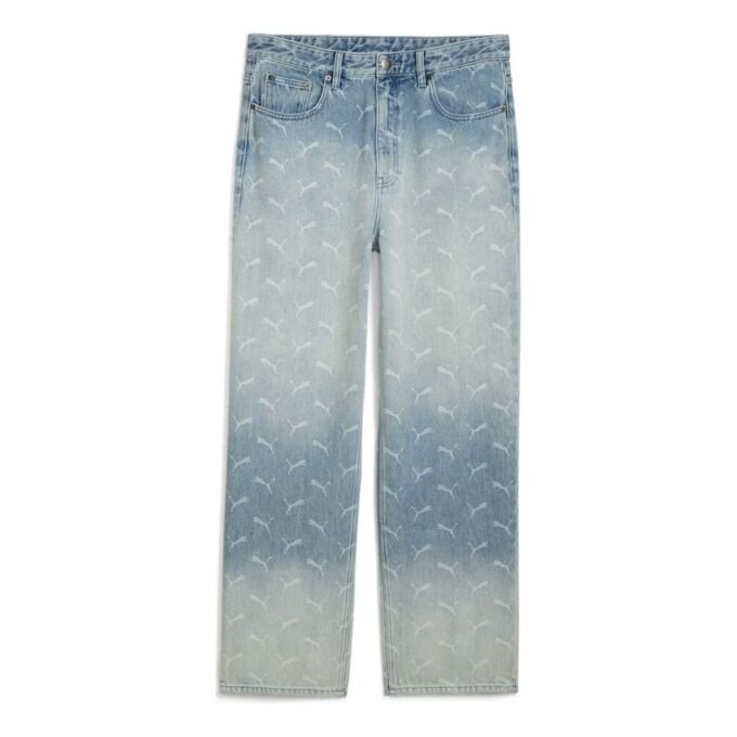 Vaqueros de mezclilla con monograma láser PUMA x A$AP ROCKY “Faded Denim AOP”