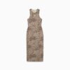 Vestido ajustado con estampado animal de leopardo de lujo para mujer Vestido ajustado con estampado animal de leopardo de lujo para mujer