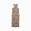 Vestido ajustado con estampado animal de leopardo de lujo para mujer Vestido ajustado con estampado animal de leopardo de lujo para mujer