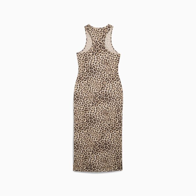 Vestido ajustado con estampado animal de leopardo de lujo para mujer Vestido ajustado con estampado animal de leopardo de lujo para mujer
