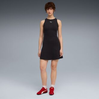 Vestido de canalé para mujer, básico de armario