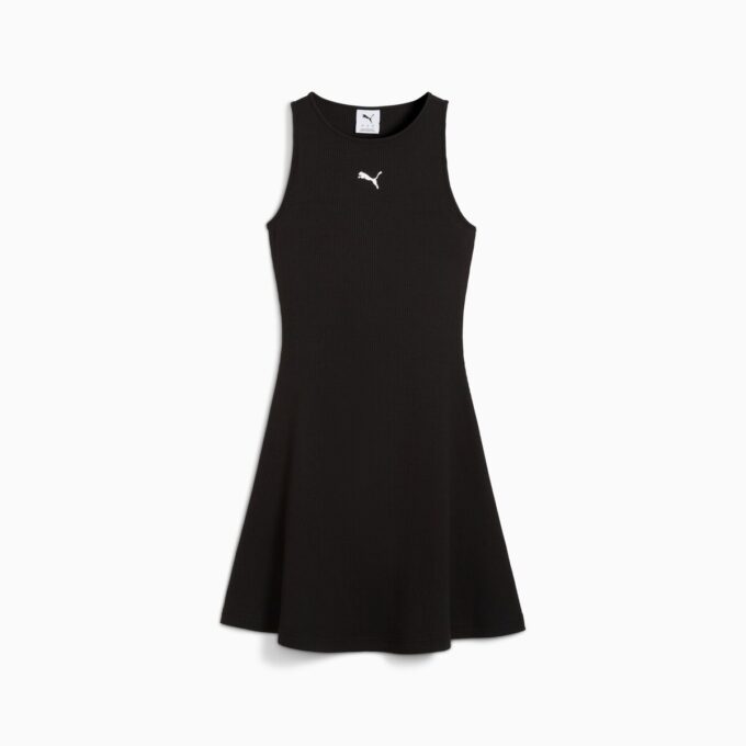 Vestido de canalé para mujer, básico de armario Vestido de canalé para mujer, básico de armario