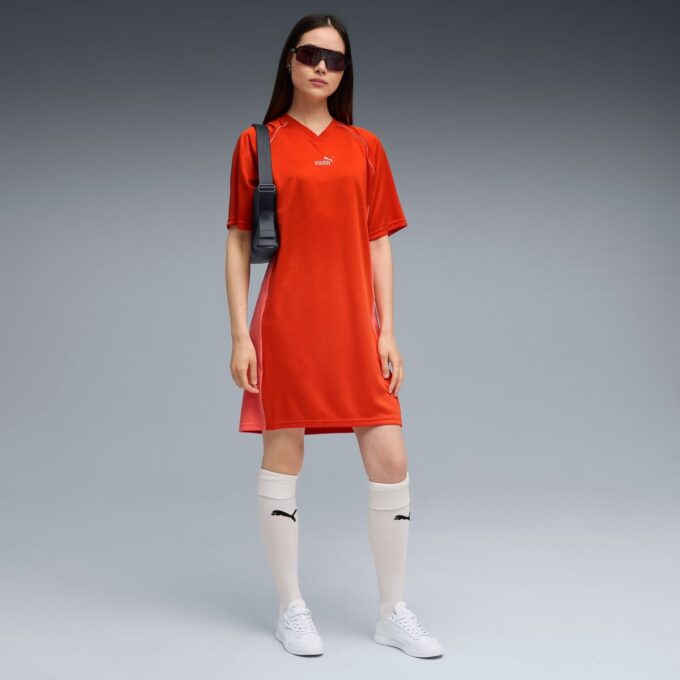 Vestido de jersey con estampado animal Essentials para mujer Vestido de jersey con estampado animal Essentials para mujer