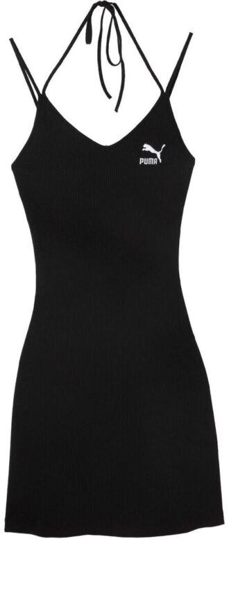 Vestido negro con logo acanalado (WMNS)