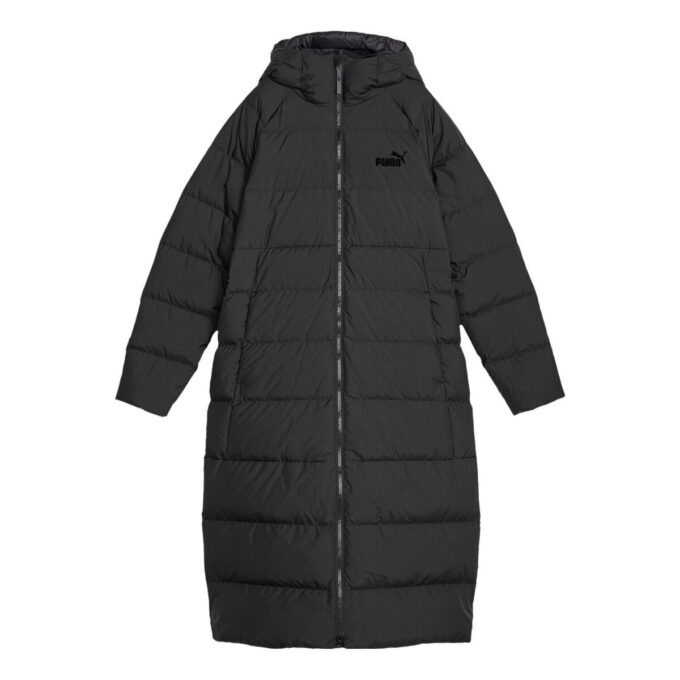 (WMNS) Abrigo largo de plumas con capucha “Negro”