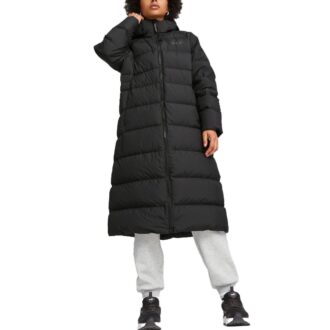 (WMNS) Abrigo largo de plumas con capucha “Negro”