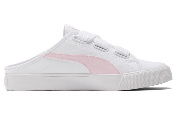 (WMNS) Bari Mule Ribbon Zapatos de skate casuales Blanco Rosa