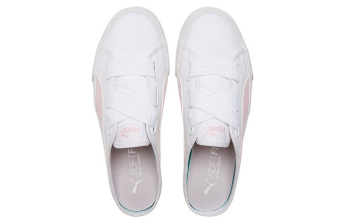 (WMNS) Bari Mule Ribbon Zapatos de skate casuales Blanco Rosa