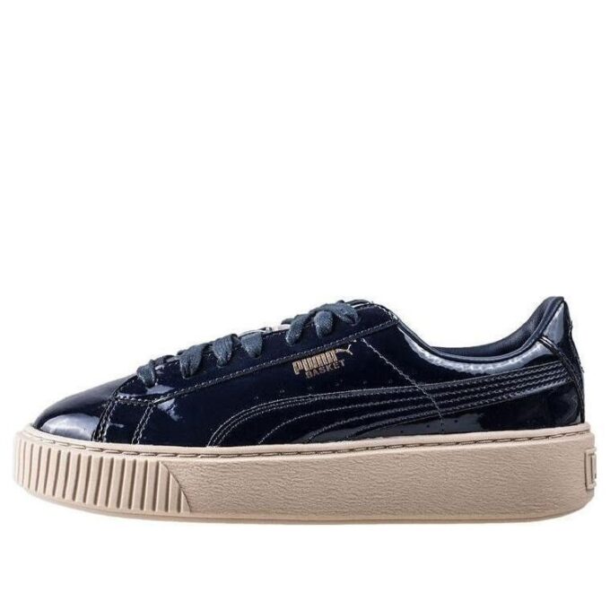 (WMNS) Basket Platform Patent Marshmallow “Negro”