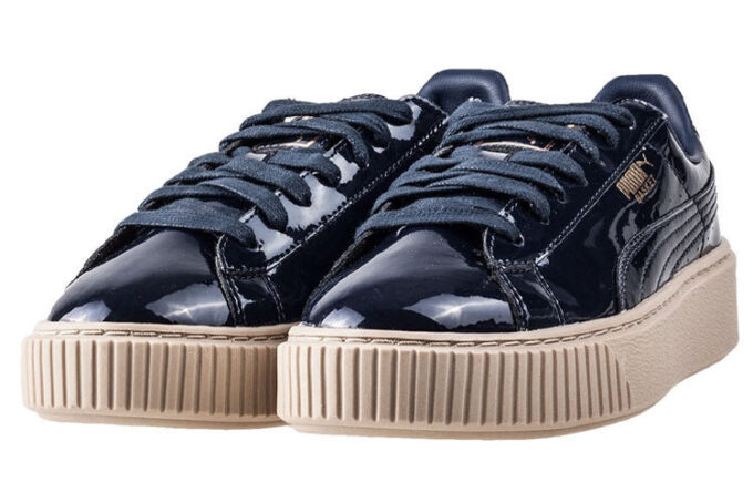 (WMNS) Basket Platform Patent Marshmallow “Negro”