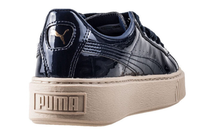 (WMNS) Basket Platform Patent Marshmallow “Negro”