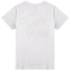 (WMNS) Camiseta clásica con logo de interés, informal, cuello redondo, manga corta, blanca